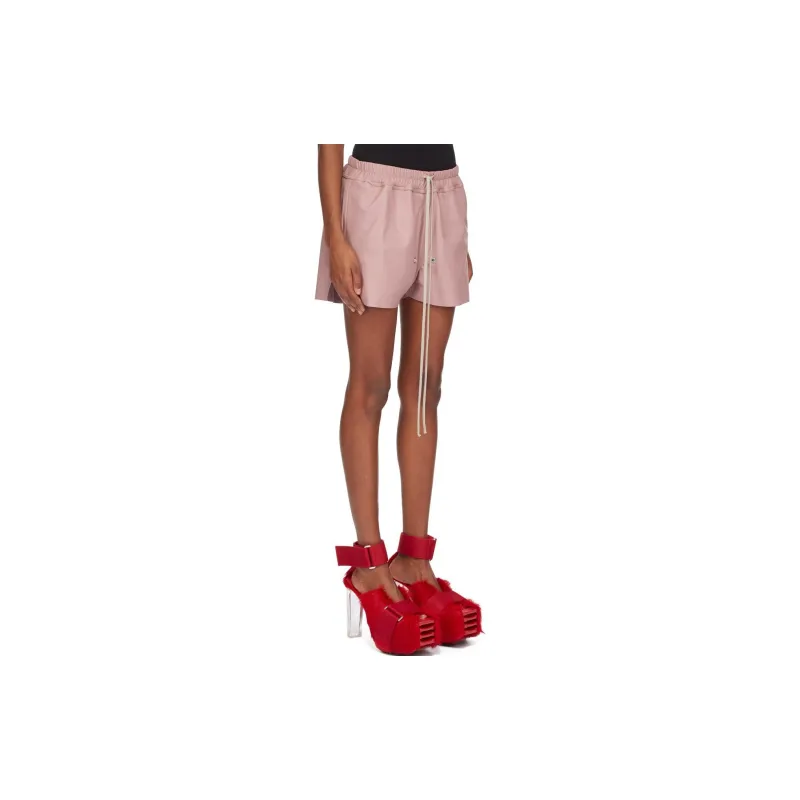 RICK OWENS Gabe Leather Shorts-3