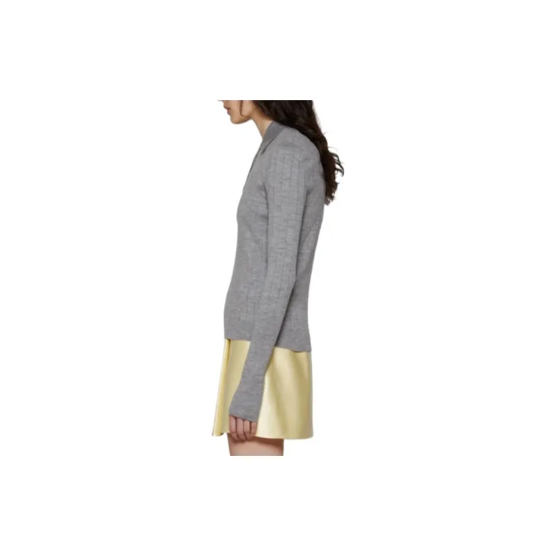 Givenchy Long Sleeve Polo 'Heather Grey'-4