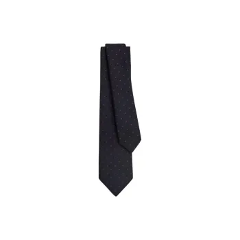 HERMES Wool Ties Men's Marine Blue