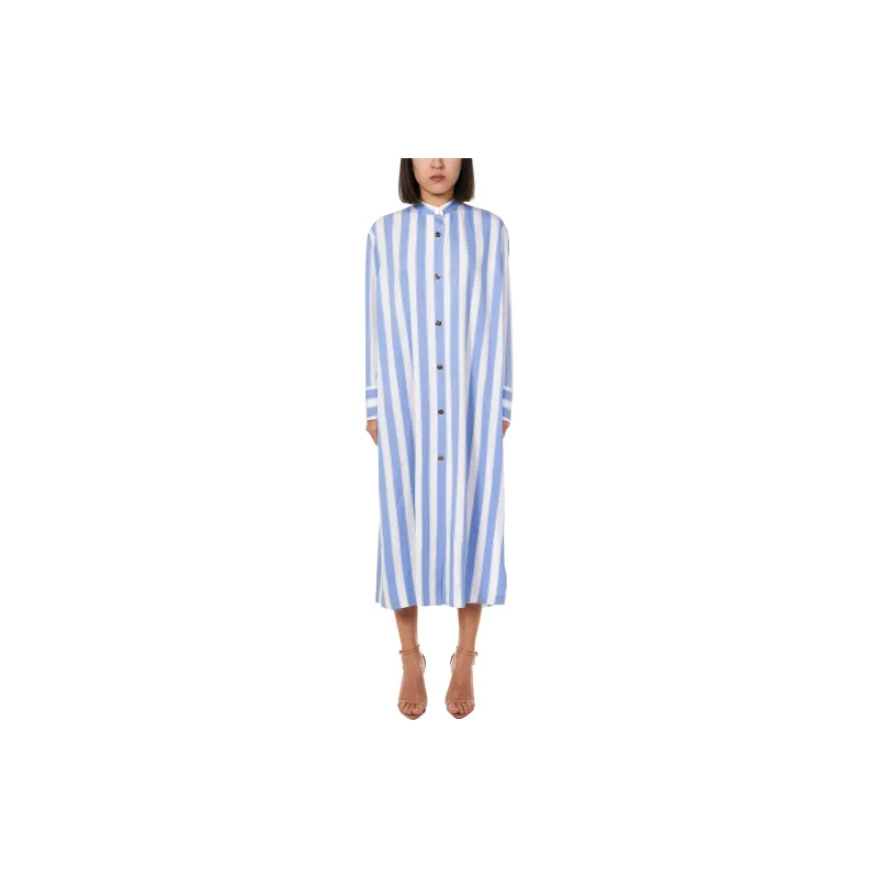 BALMAIN Long Sleeved Dresses Women's Blue-1