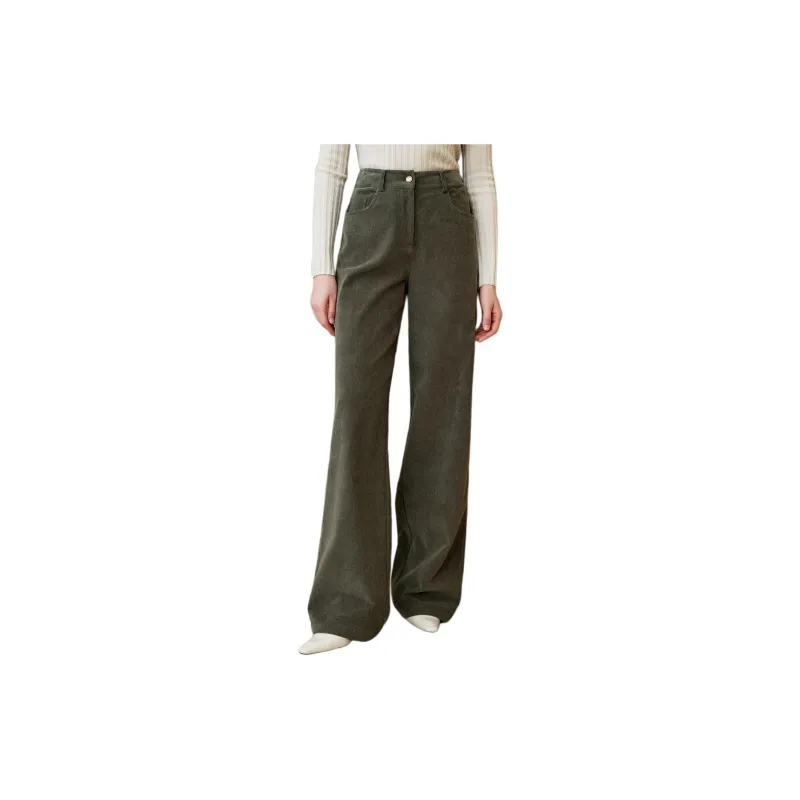 INSUN Casual Pants Women's Olive Green-2