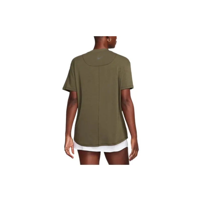 Nike Drop Shoulder Sleeve T Shirt Women's Khaki Green-3