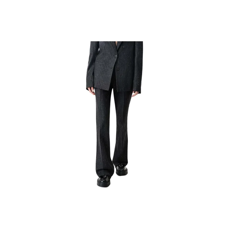 AMIRI Sequin embellished Pinstripe Flared Trousers-1