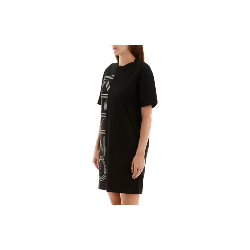 KENZO Short Sleeved Dresses Women's Black-4