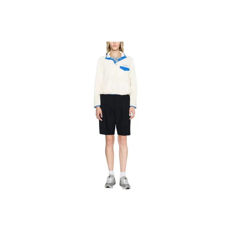 SPORTY & RICH Serif Logo embroidered Polar Sweatshirt-2