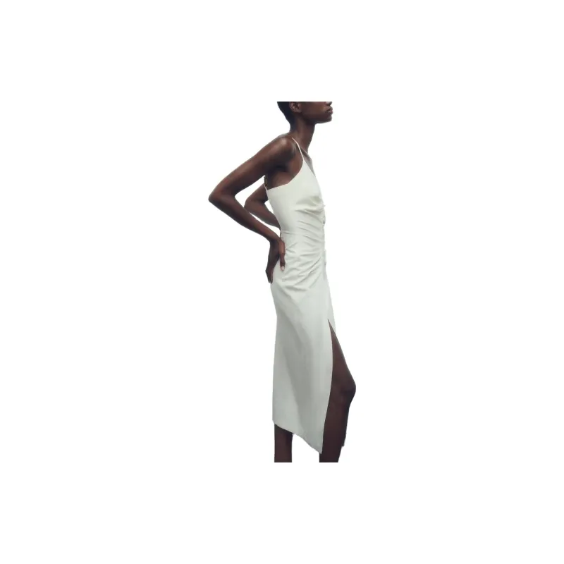 ZARA Slip Dresses Women's Light Beige-2