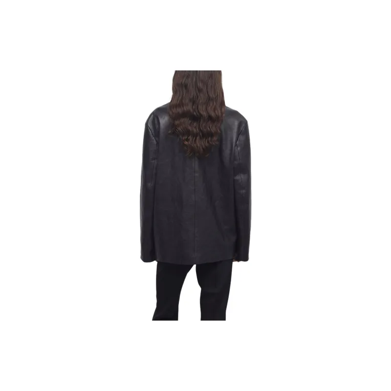 THE ROW Fabian Long Sleeved Leather Jacket-3