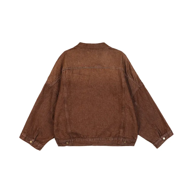 ERIRI Denim Jacket Women's Caramel Brown-1