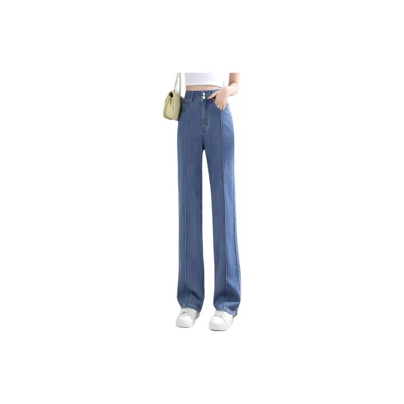Mo Han Yi Mei Jeans Women's Denim Blue-1