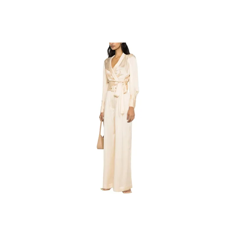 Zimmermann Belted Silk Palazzo Pants-5