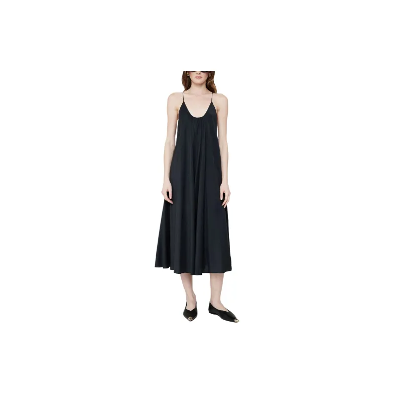 Anine Bing Aida Gathered Midi Dress-1