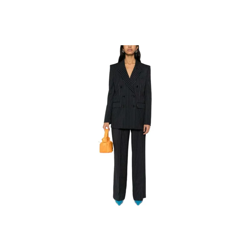 MSGM Pinstriped High Waist Trousers-1