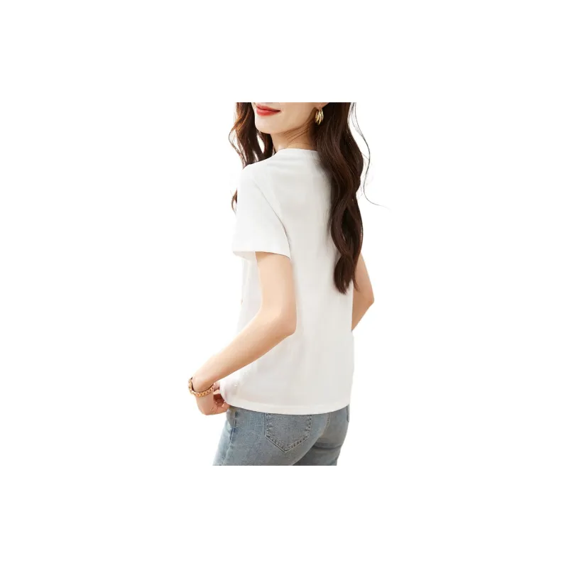 Mo Han Yi Mei T Shirt Women's White-1