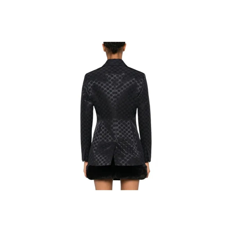 GUCCI Gg Jacquard Button Up Blazer-2