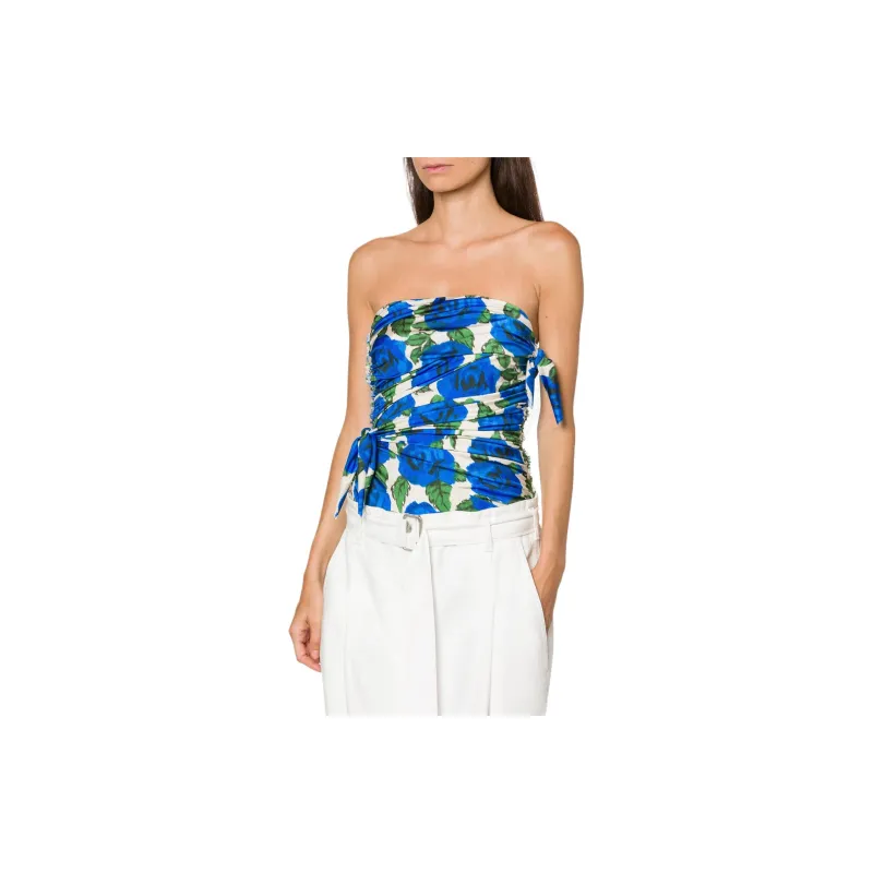 PHILOSOPHY DI LORENZO SERAFINI Floral print Strapless Top-3