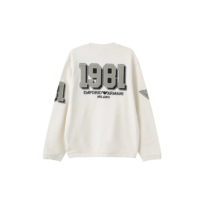 EMPORIO ARMANI FW24 Sweatshirt Men's Vanilla White-1