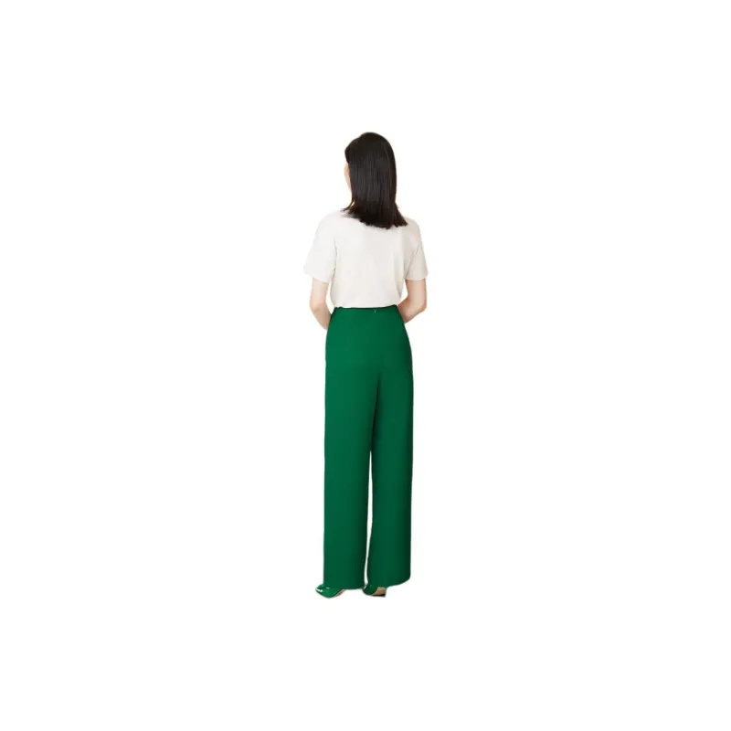 BBLLUUEE Casual Pants Women's Turquoise Green-1