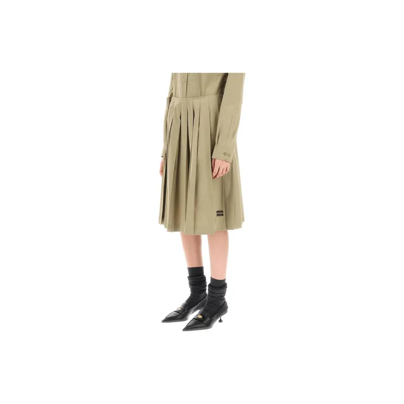 MIU MIU Casual Short Skirts Women's Light Camel-3
