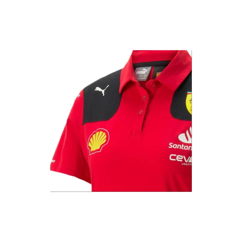 PUMA Scuderia Ferrari 2023 Team Replica Polo Shirt Women's Race Red-4