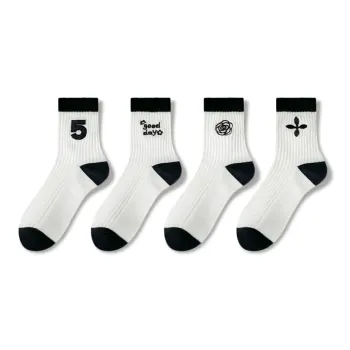 JIAZINI Mid-Calf Socks Women's 4 Pack