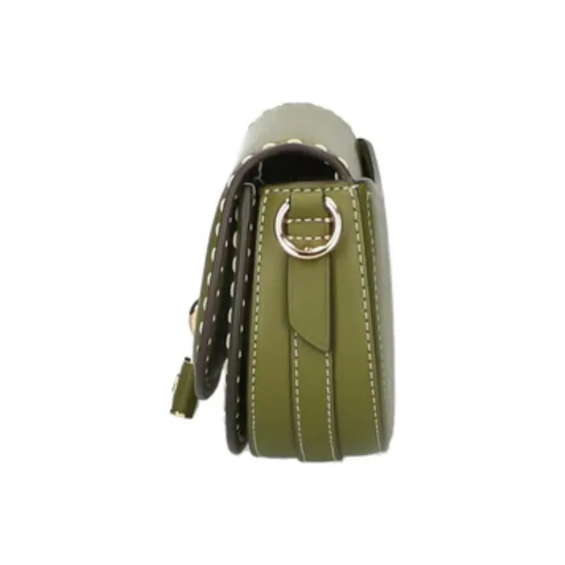 MICHAEL KORS Cow Leather Shoulder Bag, Crossbody Bag Trumpets Women's Olive Green-1