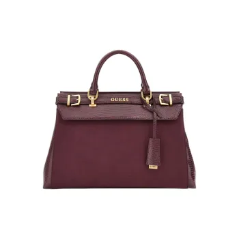 GUESS Polyurethane Shoulder Bag Crossbody Bag Handbag Regular Women's Burgundy
