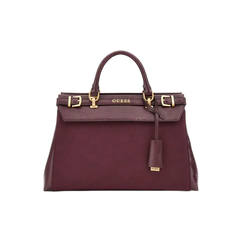 GUESS Polyurethane Shoulder Bag Crossbody Bag Handbag Regular Women's Burgundy-0
