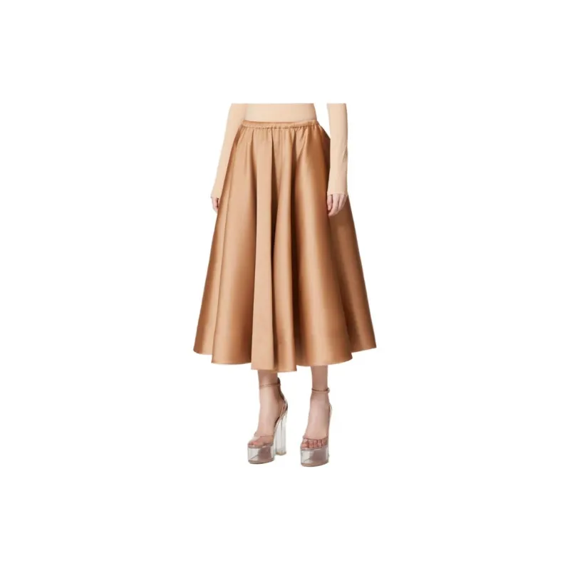 Valentino High Waist Pleated Midi Skirt-1