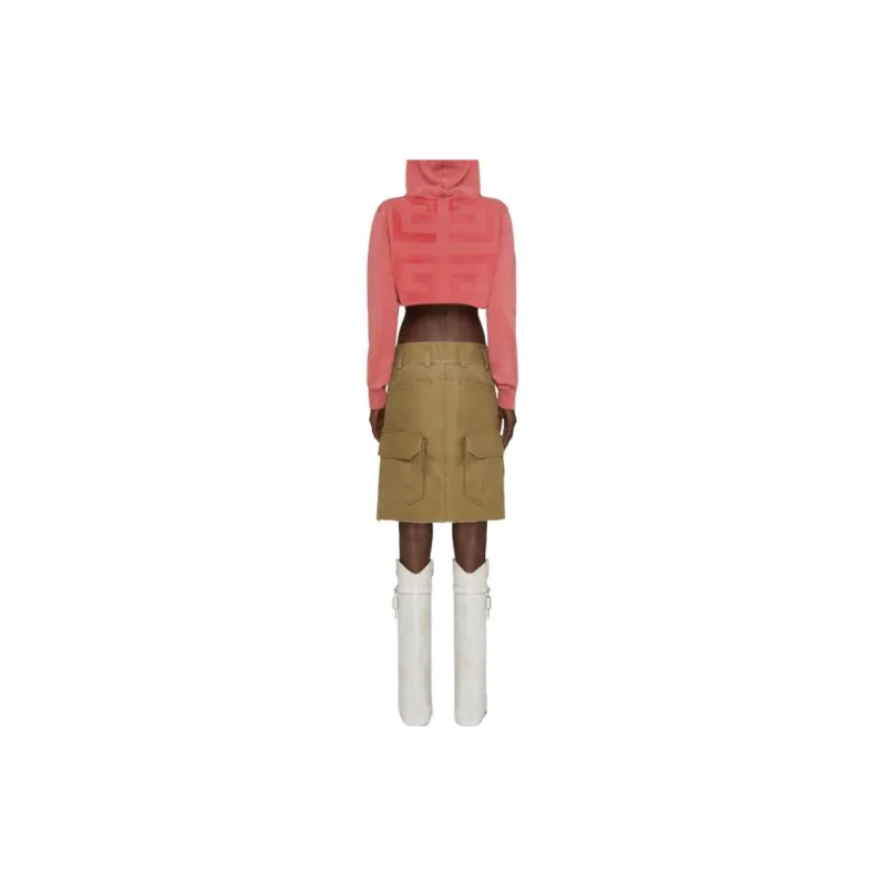 Givenchy Cropped Hoodie 'Medium Red'-2