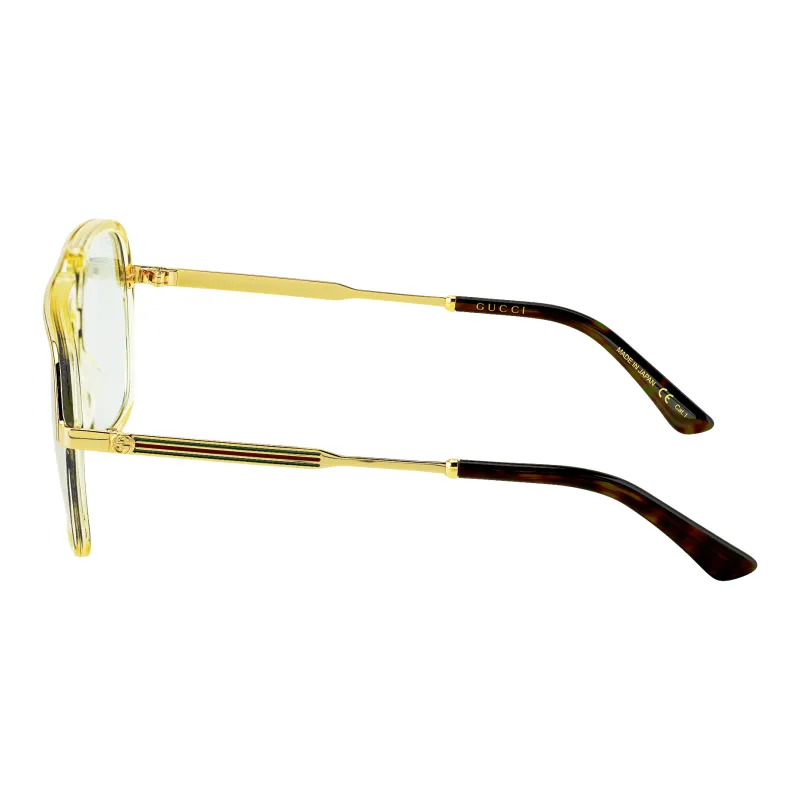 GUCCI Men's Aviator Square Acetate Frame Sunglasses Light-2