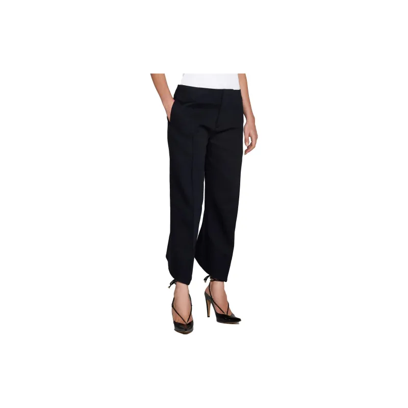 Bottega Veneta Cropped Straight Leg Trousers-2