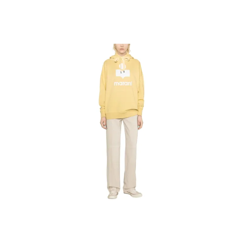 ISABEL MARANT ETOILE Mansel Logo Printed Drawstring Hoodie-1