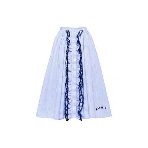 MIU MIU Casual Long Skirts Women's Blue