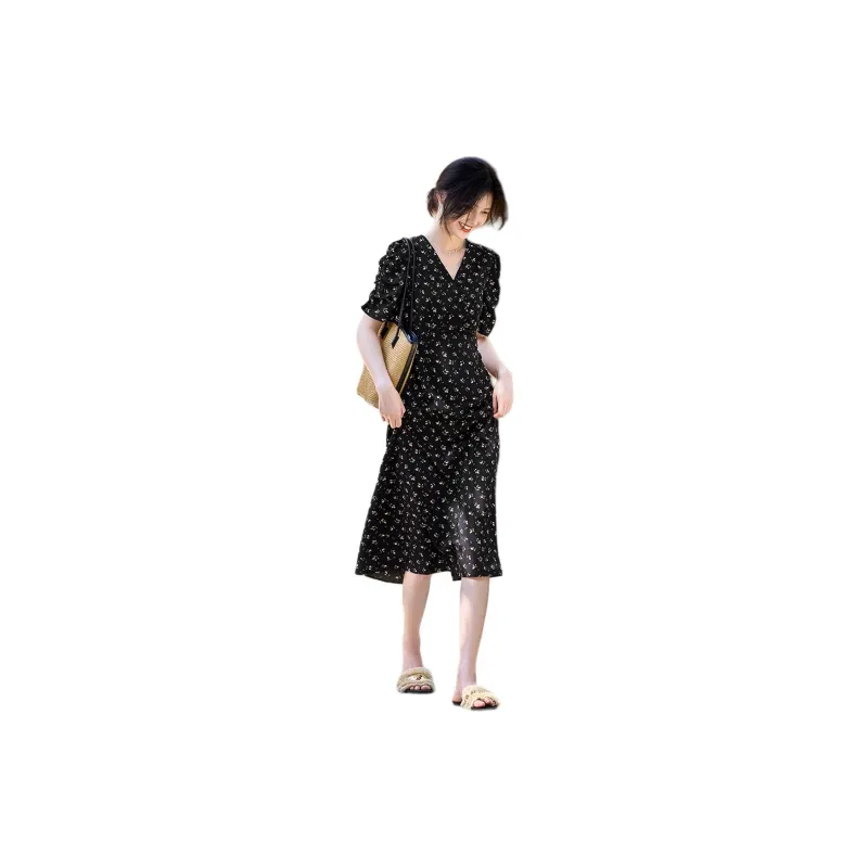XWI Short Sleeved Dresses Women's Black-1