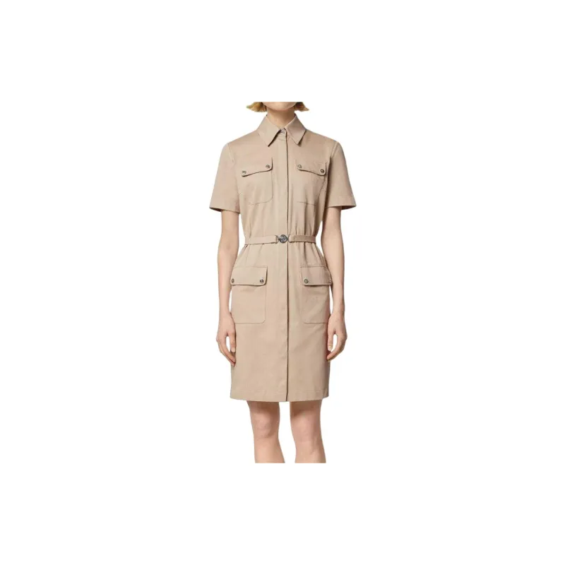 VERSACE Cargo Gabardine Mini Shirt Dress-2