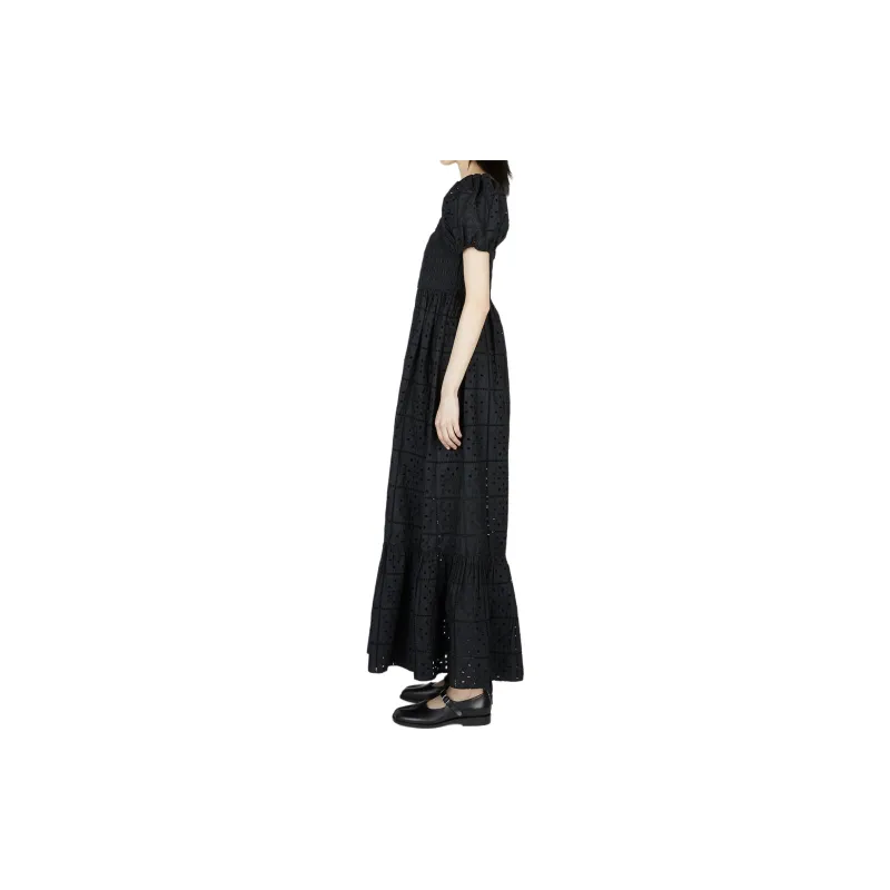 GANNI Broderie Anglaise Puff-Sleeved Maxi Dress-6