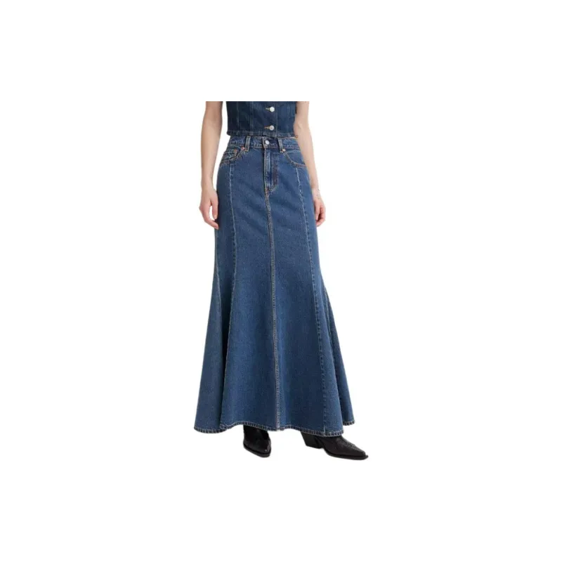 Levis Mini Logo tag Maxi Skirt-5