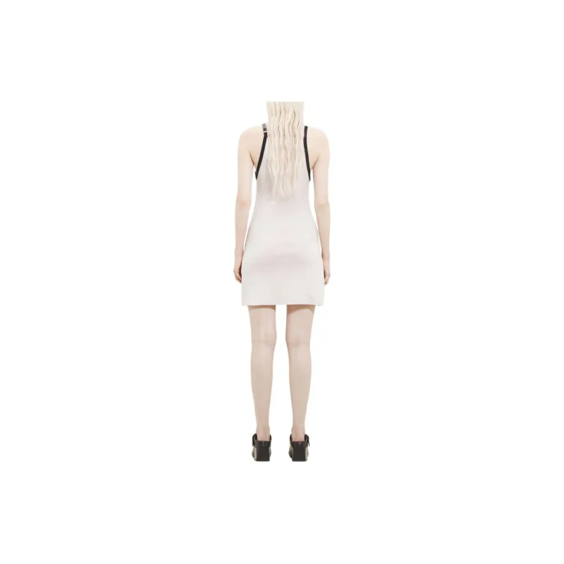 COURREGES Buckle Contrast Dress 'Lime Stone/Black'-2