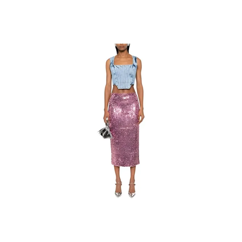 GIUSEPPE DI MORABITO Denim Corset Top-1