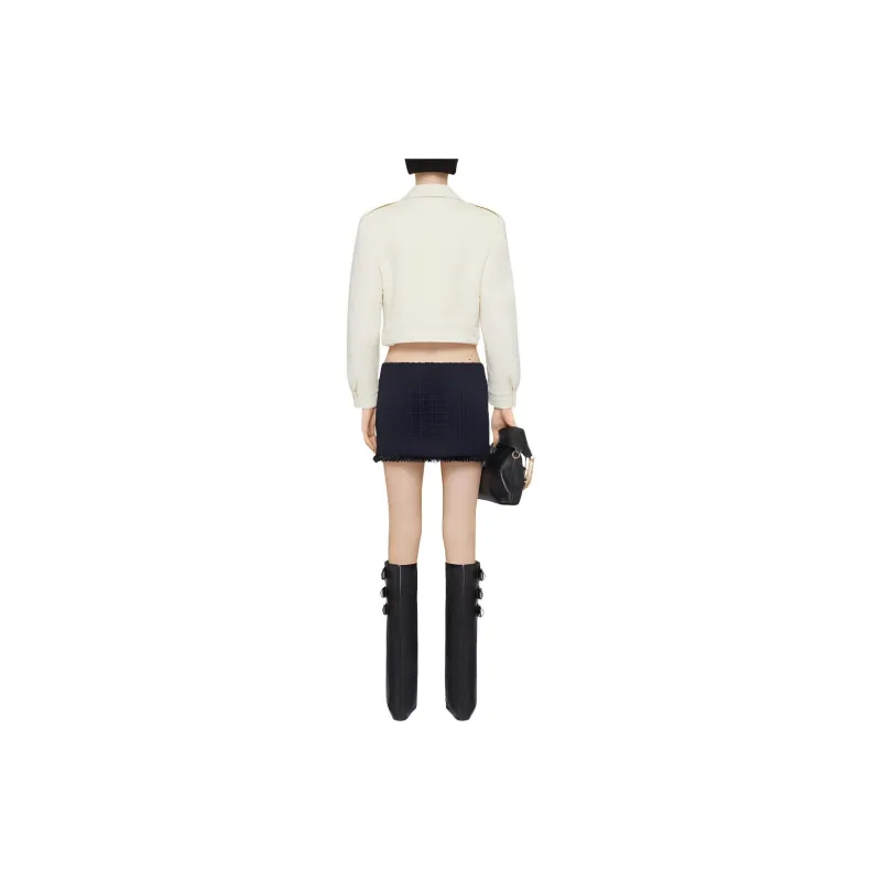 Givenchy Tweed Frayed Edge Skirt-2
