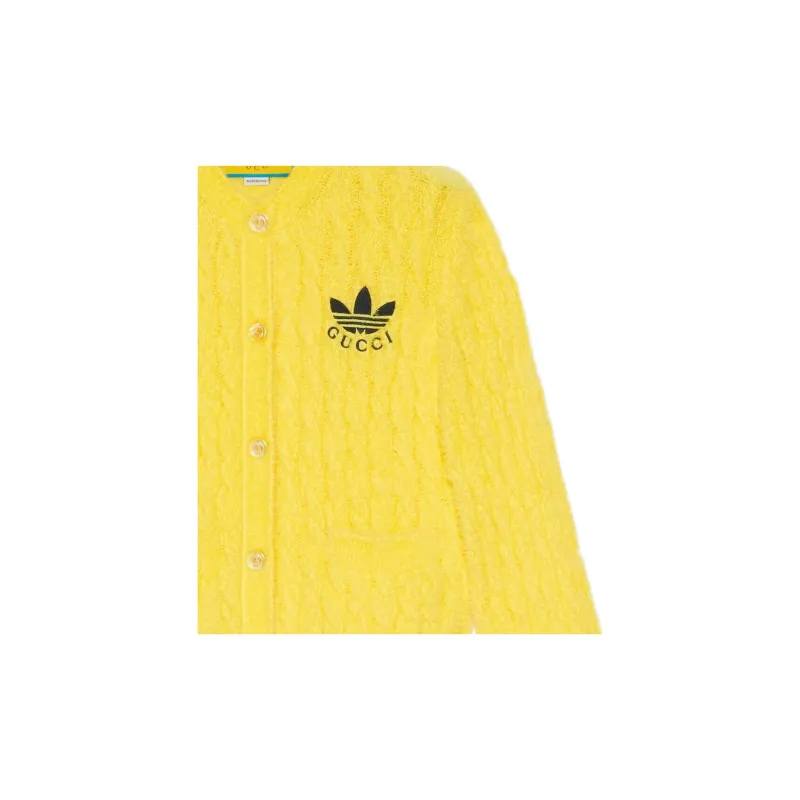 GUCCI x Adidas Originals Adidas X Gucci Co branded Series SS23 Knitwear Women's Yellow-5