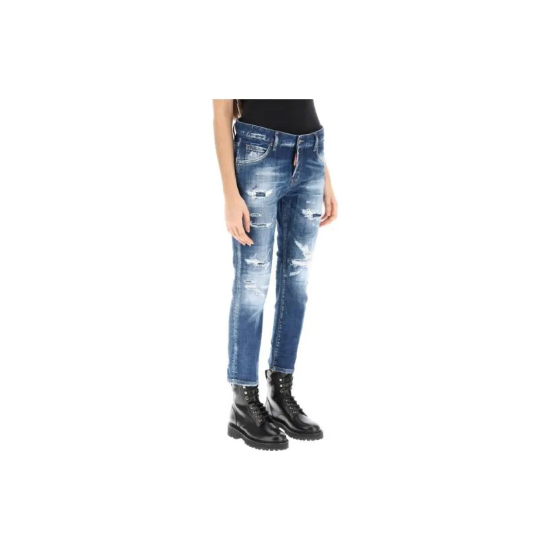 DSQUARED 2 Bleached Cropped Jeans-3