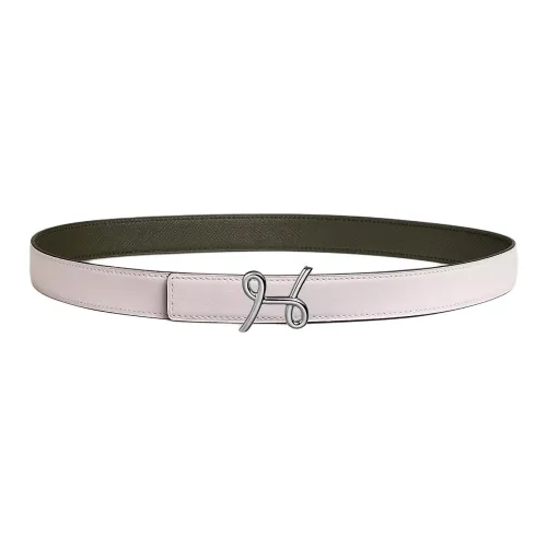 HERMES Calfskin Leather Belts Women's Purple 2.4CM