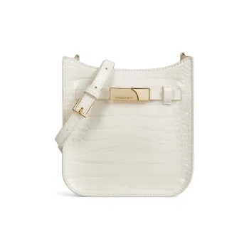 CHARLES&KEITH PU Shoulder Bag Small Size Women's Navy Blue Navy/Milk White Cream
