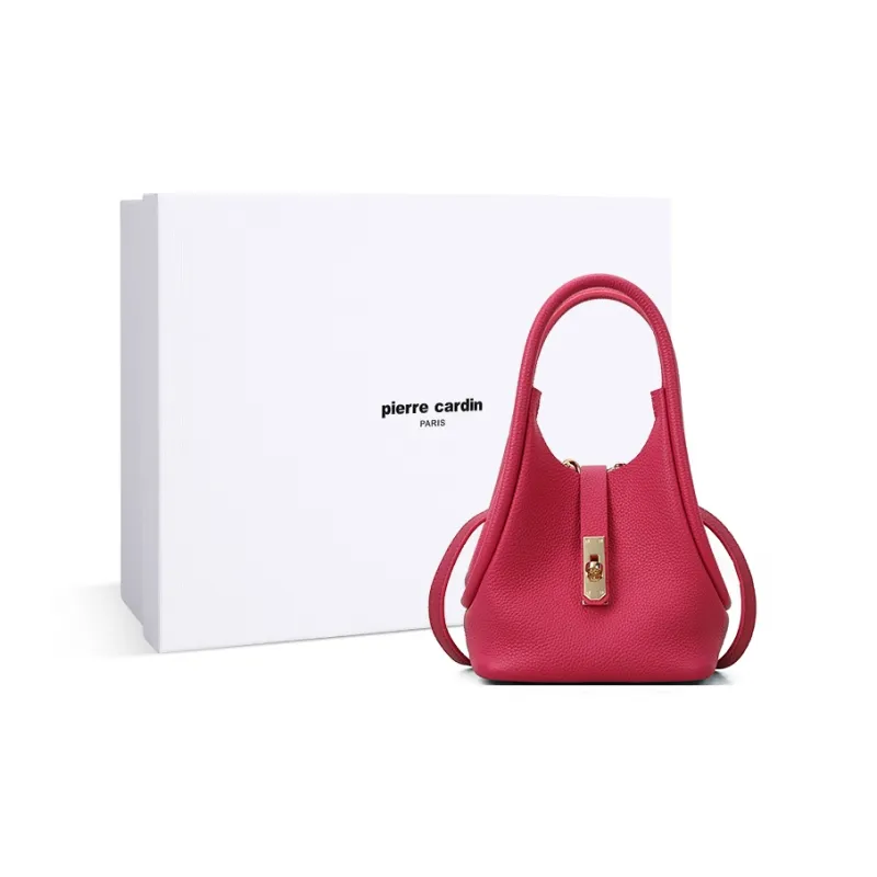 PIERRE CARDIN Cow Leather Shoulder Bag Regular Women's Black/Green/Brown/Red-21