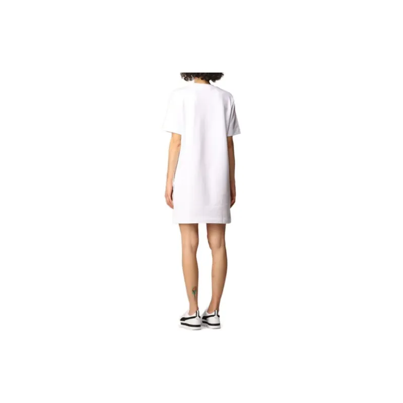 LOVE MOSCHINO Short Sleeved Dresses Women's White-2