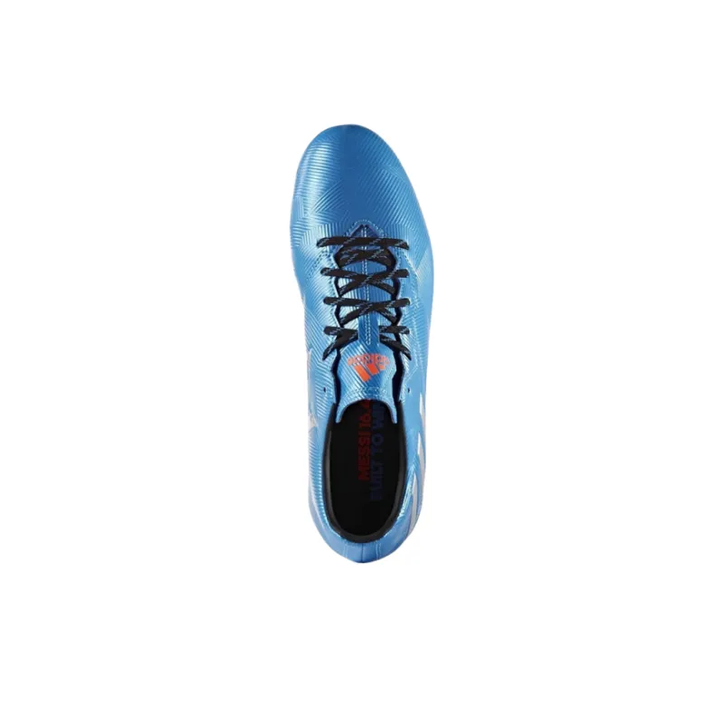 Adidas Messi AG Rubber Short Studs Artificial Ground Anti-Slip Wear-Resistant Soccer Shoes Men's Blue-3