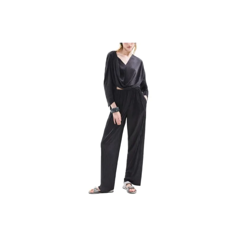 GIORGIO ARMANI Cowl Neck Long-Sleeve Blouse-2