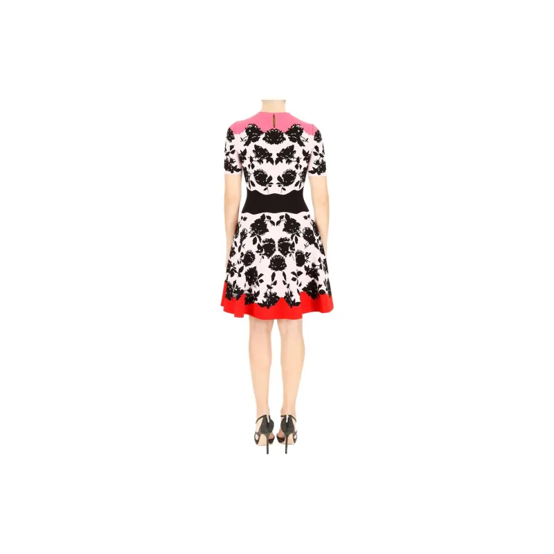 Alexander McQueen Short Sleeved Dresses Women's Multicolor-2