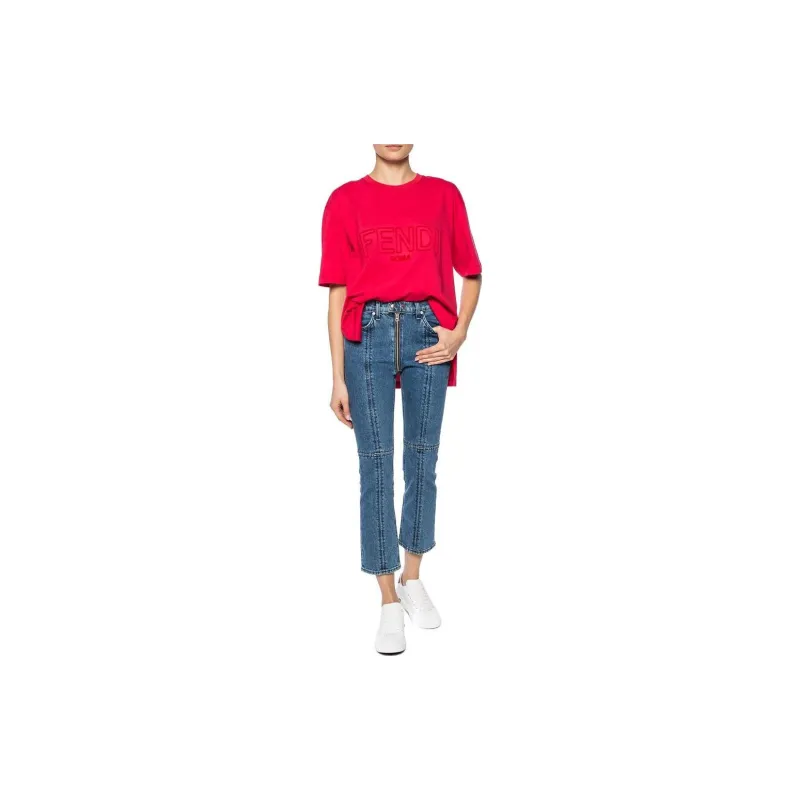 FENDI T-Shirts Women's Red-2